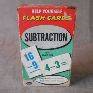 Whitman Publishing 1959 Subtraction Help Yourself Flash Cards Set 2 #4742